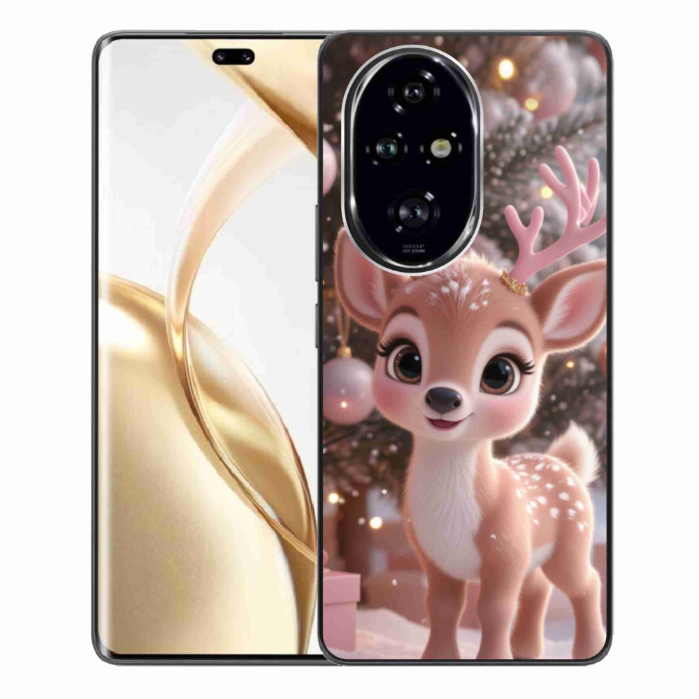 Zselés borítás mmCase a Honor 200 Pro 5G számára - aranyos rénszarvas