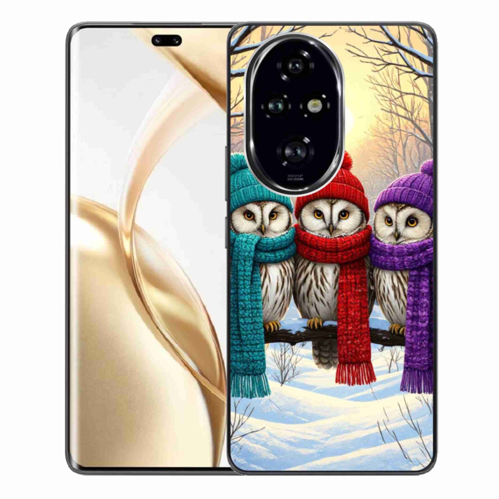 Zselés borítás mmCase a Honor 200 Pro 5G számára - bagolybarátok