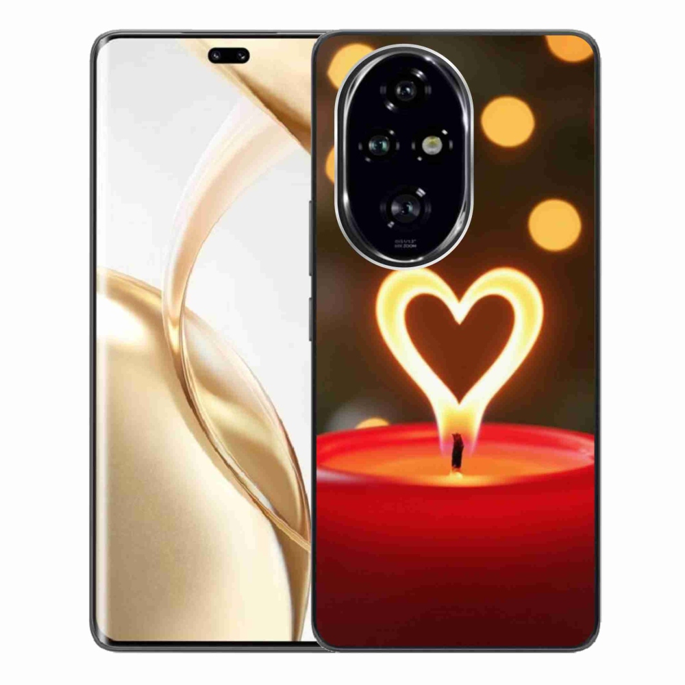 Zselés borítás mmCase a Honor 200 Pro 5G számára - lángoló szíve