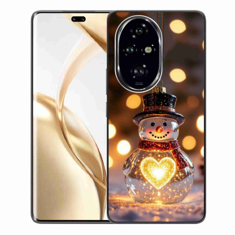 mmCase gél tok az Honor 200 Pro 5G-hez – világító karácsonyi hóember
