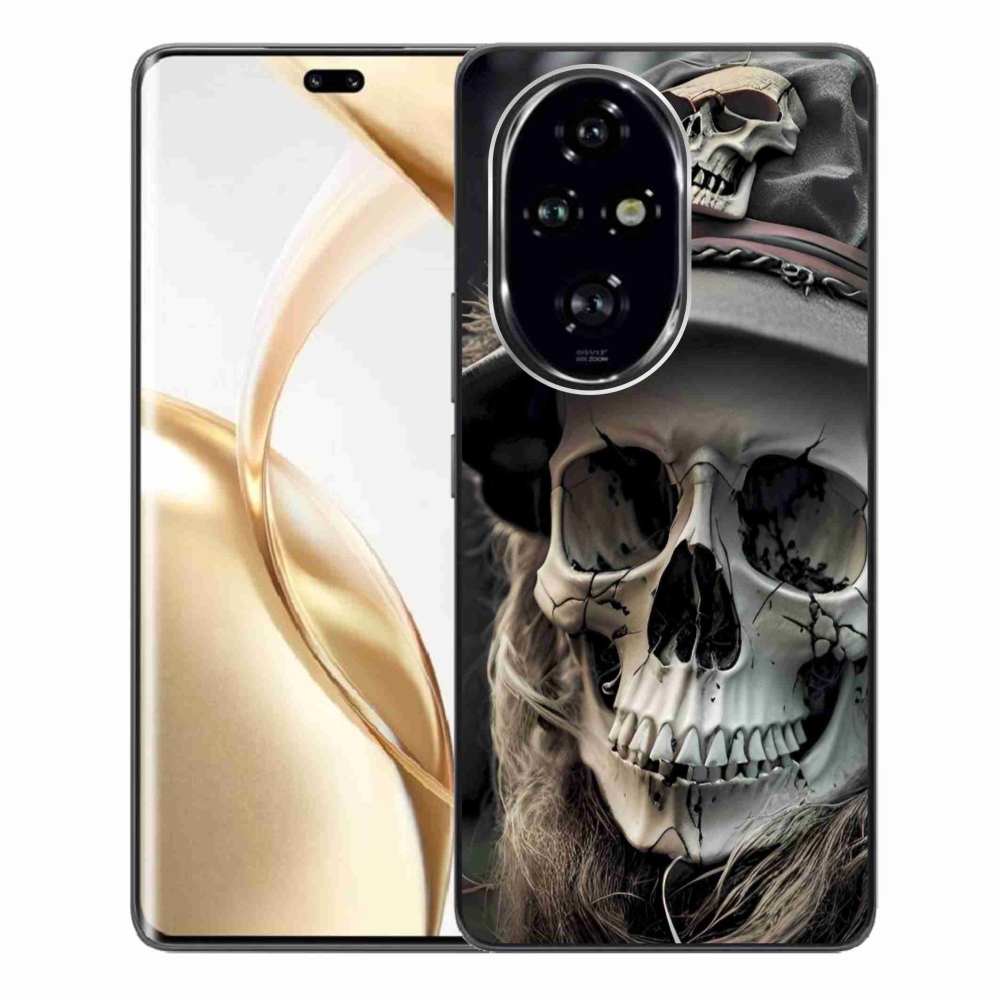 Zselés borítás mmCase a Honor 200 Pro 5G számára - sötét koponya