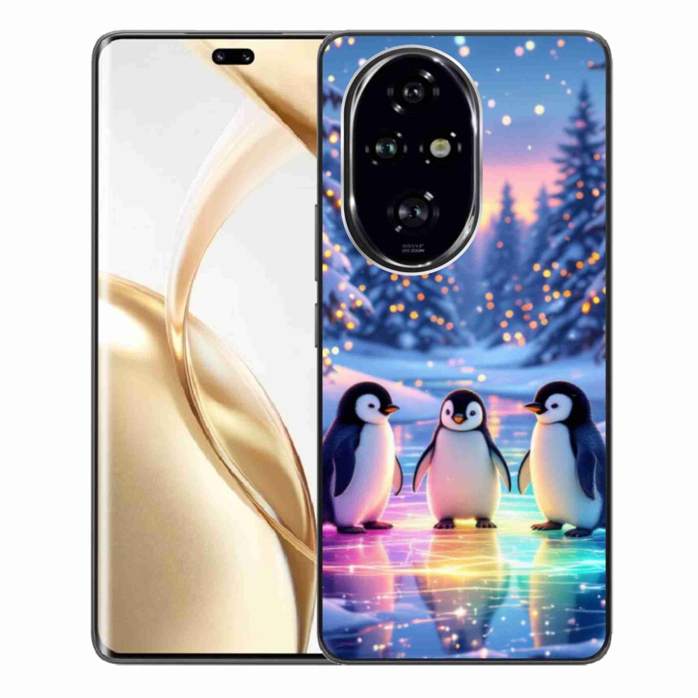 Zselés borítás mmCase a Honor 200 Pro 5G számára - pingvinek