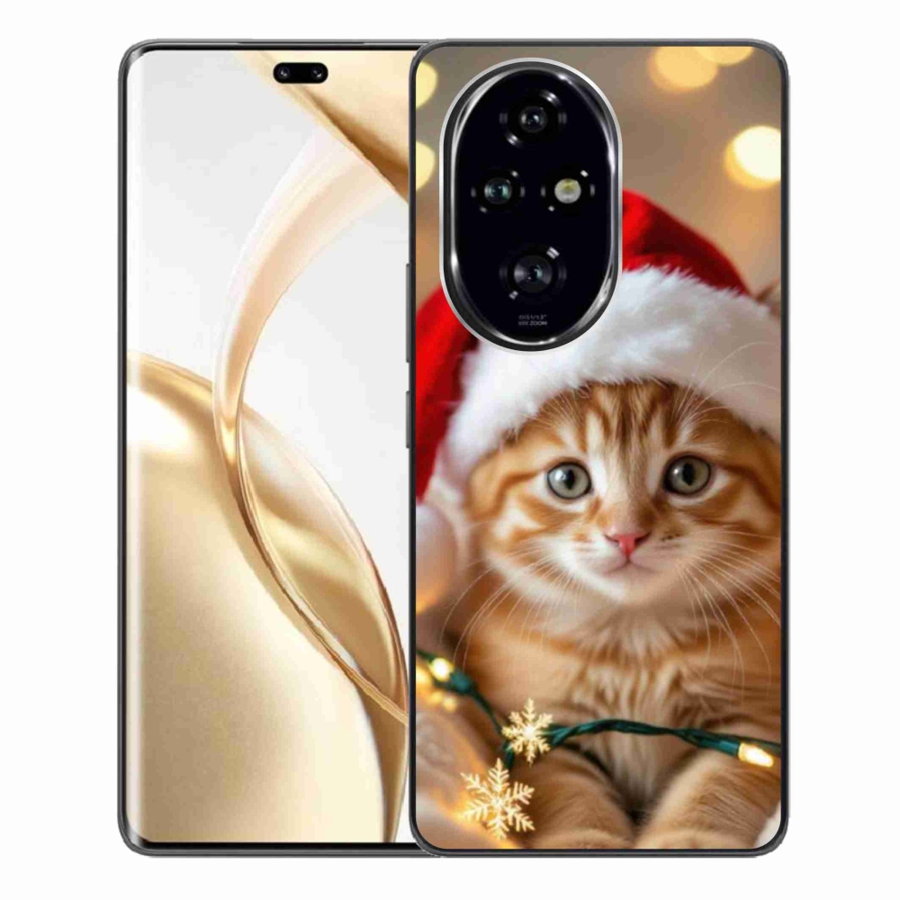 Gél borító mmCase a Honor 200 Pro 5G számára - Karácsonyi cica