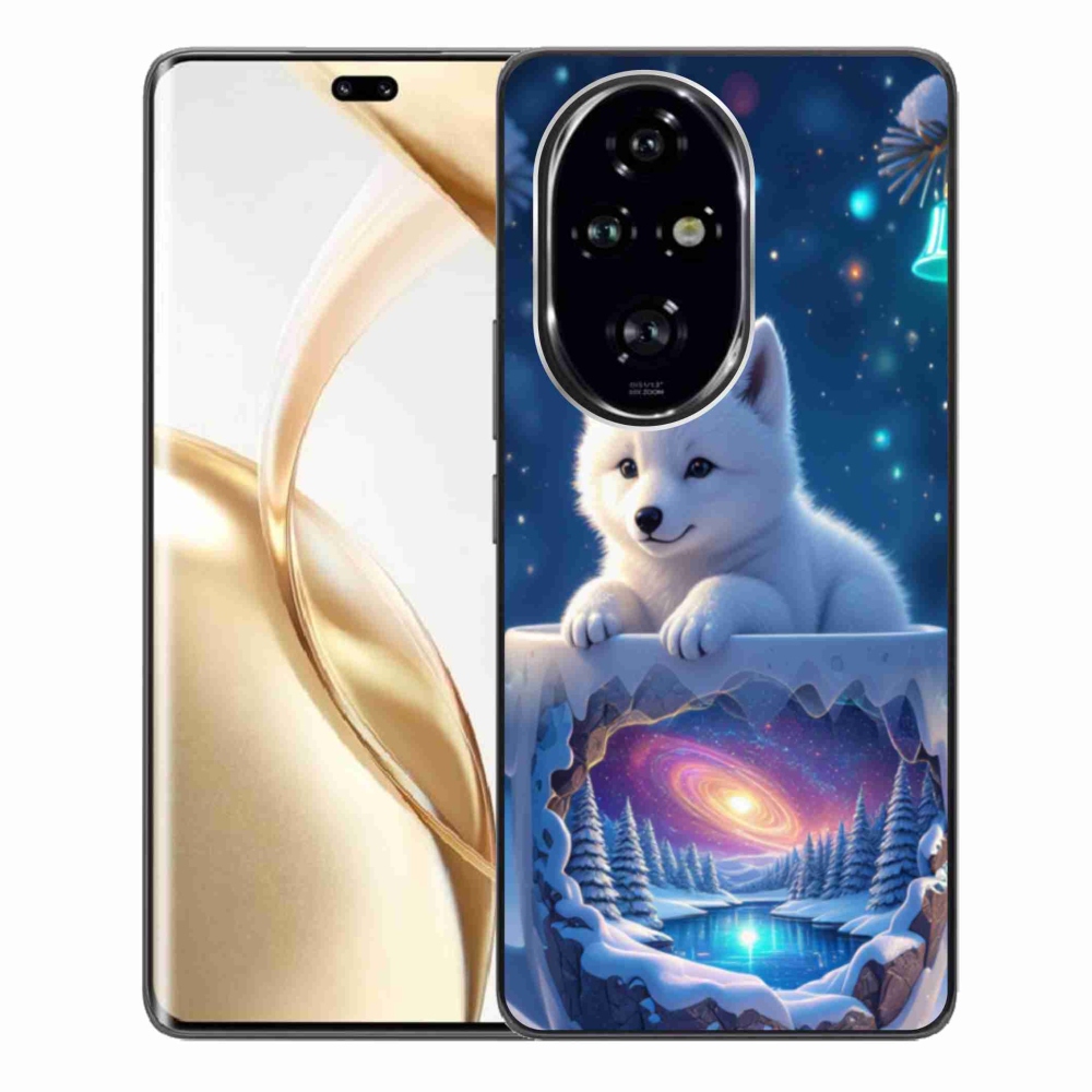 Gél borítás mmCase a Honor 200 Pro 5G számára - Karácsonyi kölyökkutyakölyök