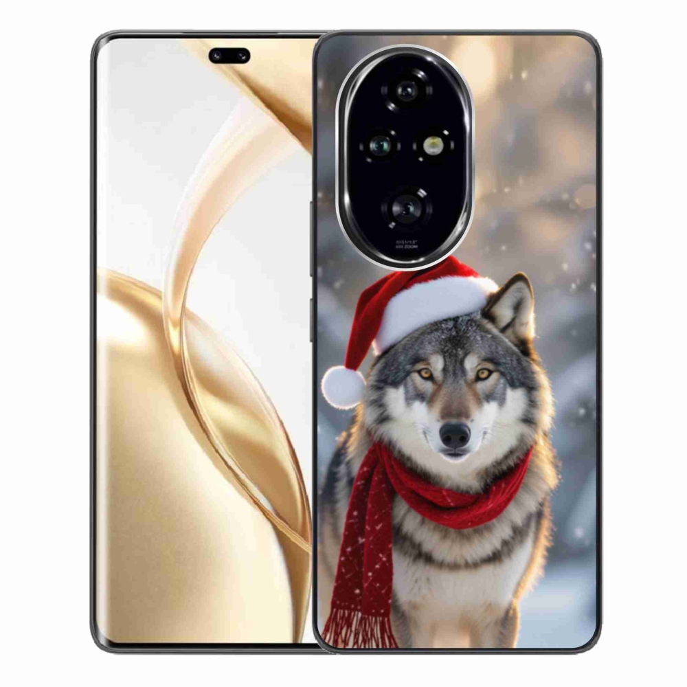 Zselés borítás mmCase a Honor 200 Pro 5G számára - Karácsonyi farkas