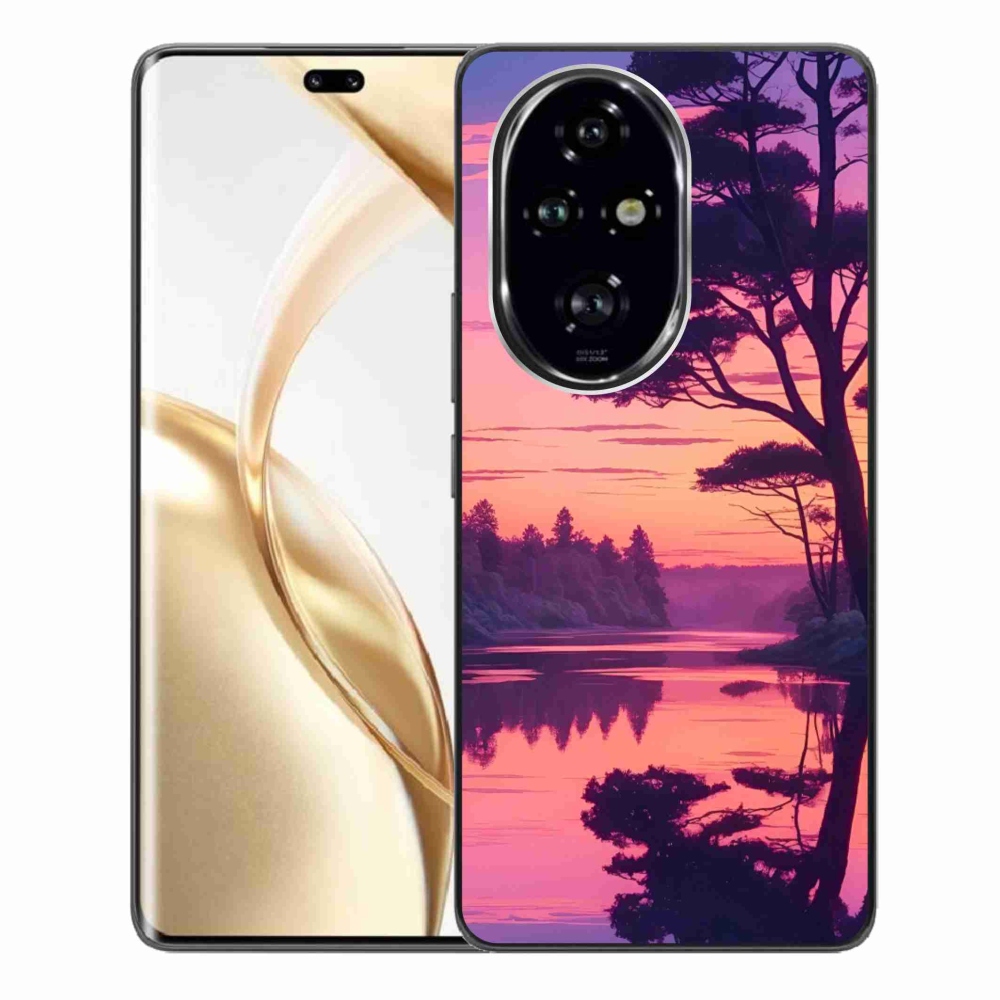Gél borítás mmCase a Honor 200 Pro 5G számára - naplemente a tó felett