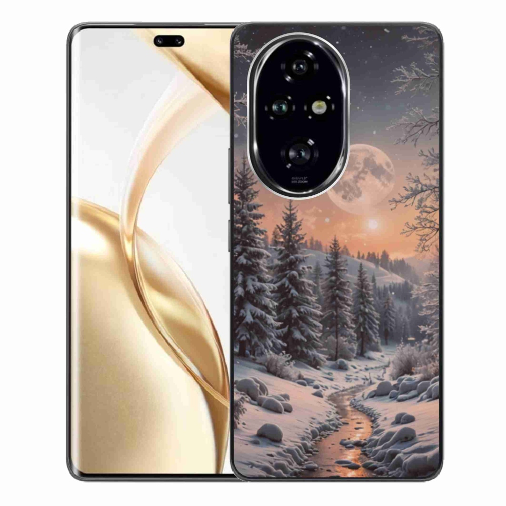 Zselés borítás mmCase a Honor 200 Pro 5G számára - téli táj 2