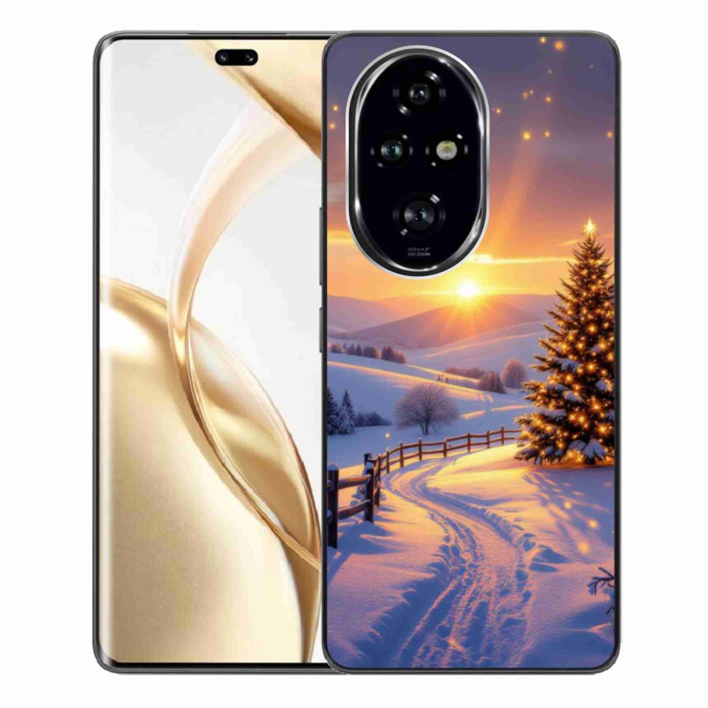Zselés borítás mmCase a Honor 200 Pro 5G számára - téli tájkép