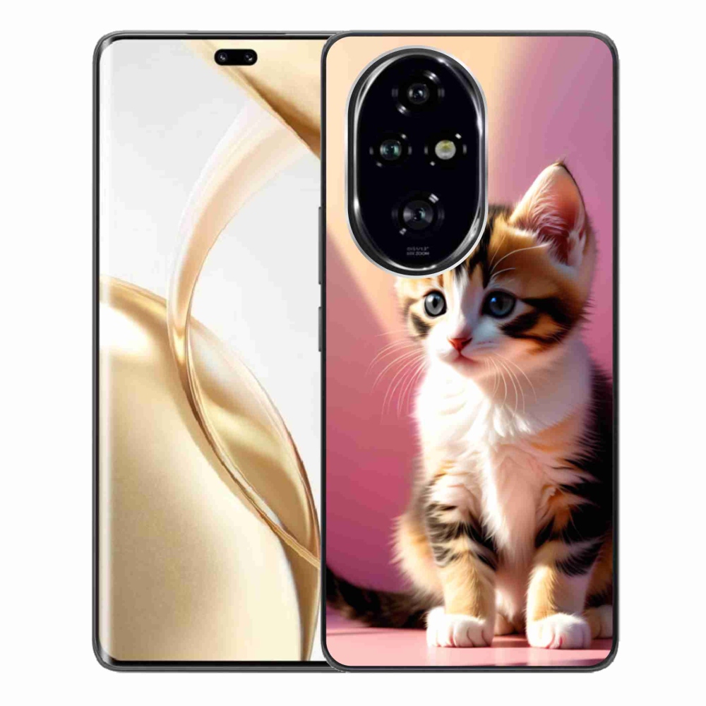 Zselés borítás mmCase a Honor 200 Pro 5G számára - kíváncsi cica 2