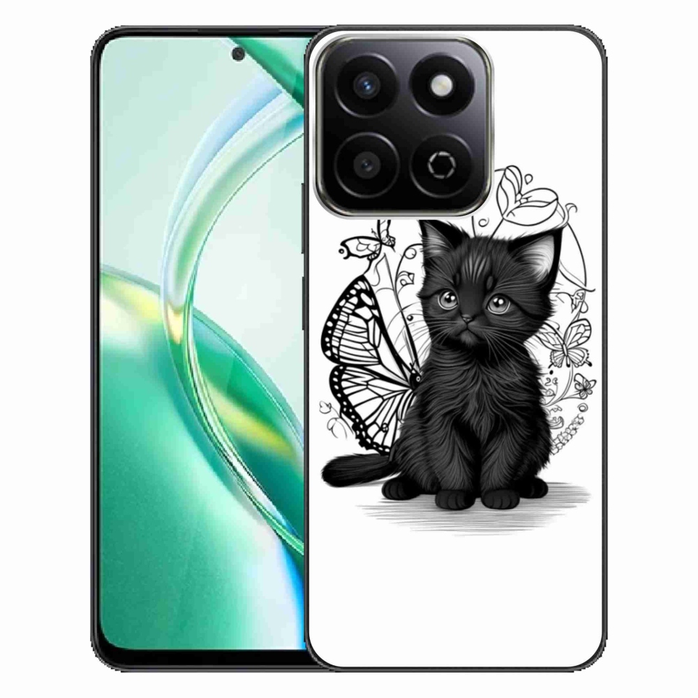 Zselés borítás mmCase a Honor 200 Smart 5G készülékhez - fekete cica