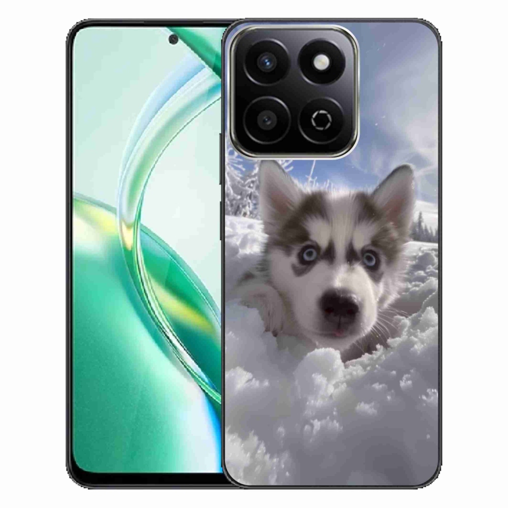 Zselés borítás mmCase a Honor 200 Smart 5G számára - husky a hóban