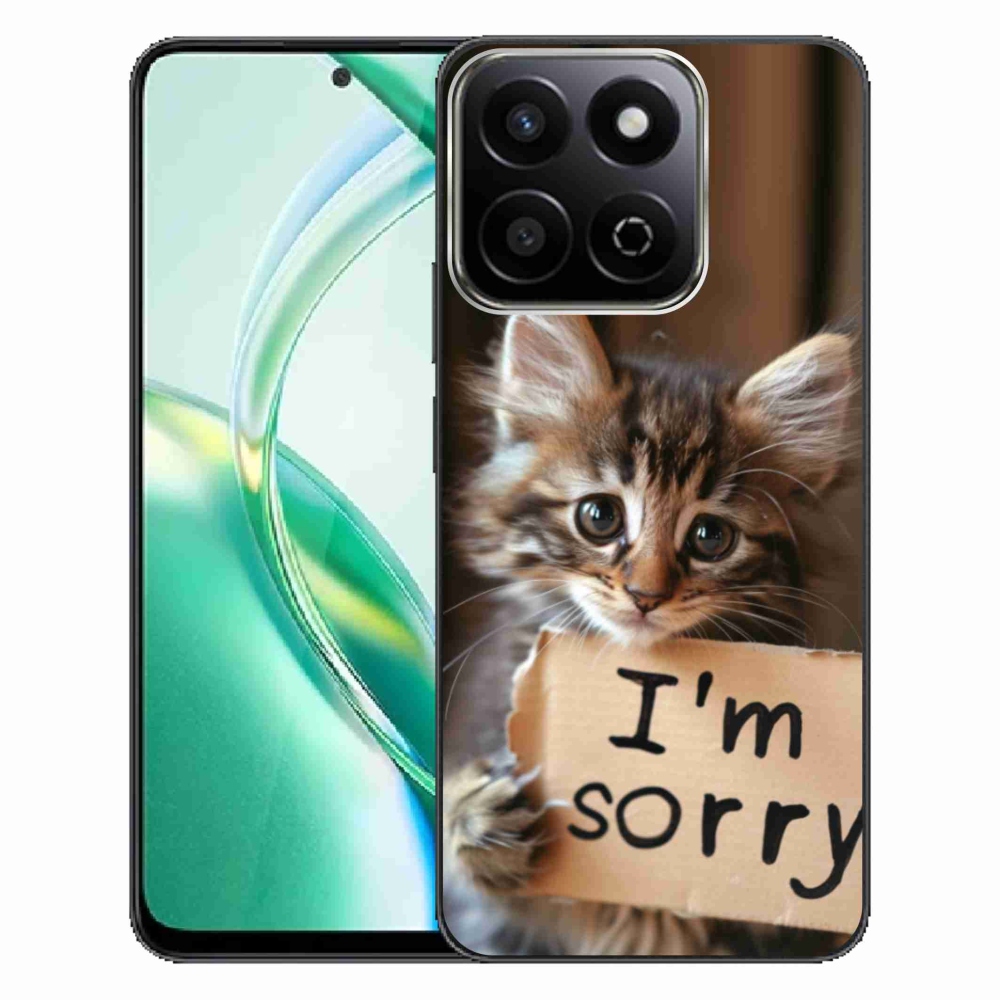 Zselés borítás mmCase a Honor 200 Smart 5G készülékhez - macska bocsánatkérése