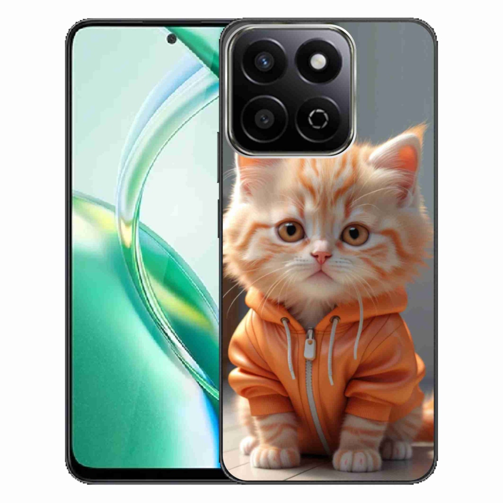 Zselés borítás mmCase a Honor 200 Smart 5G számára - cica melegítőben