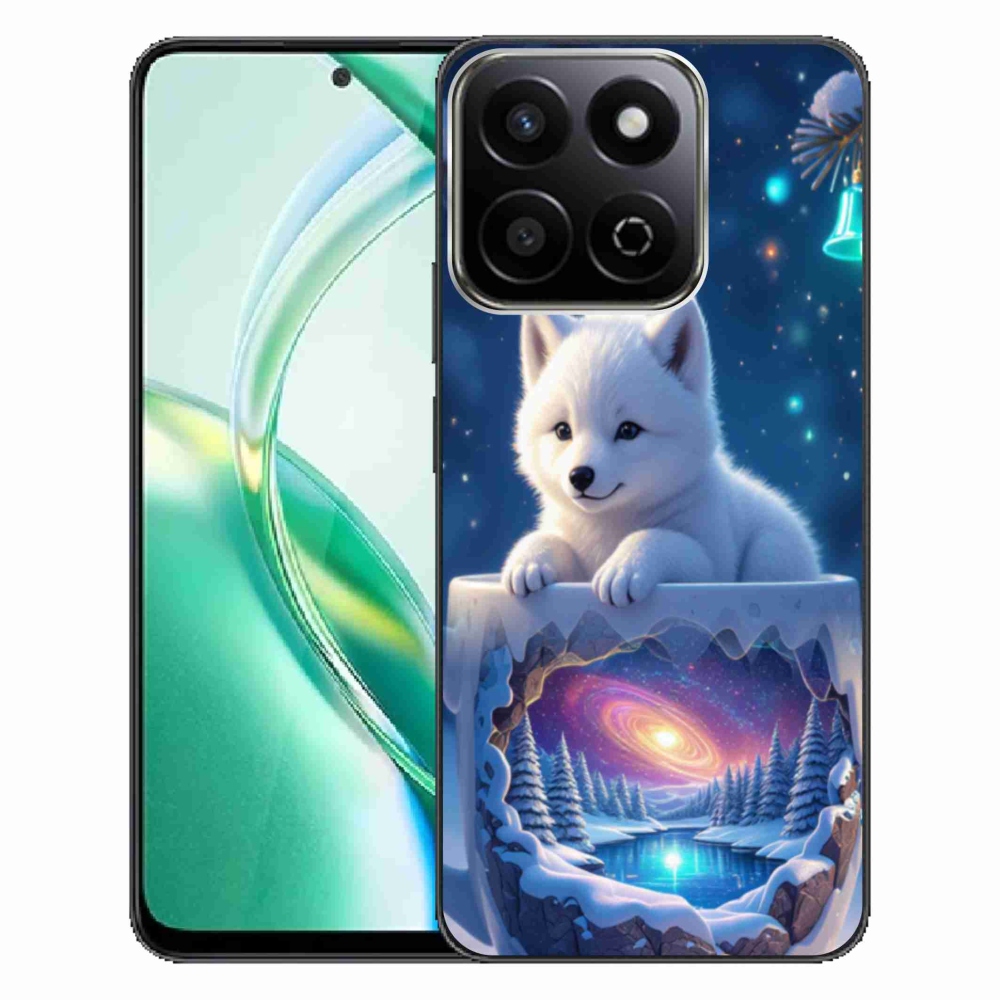 Gél borító mmCase a Honor 200 Smart 5G készülékhez - Karácsonyi kölyökkutyakölyök