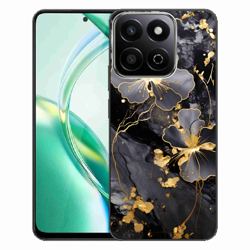 Zselés borító mmCase a Honor 200 Smart 5G készülékhez - arany virágok