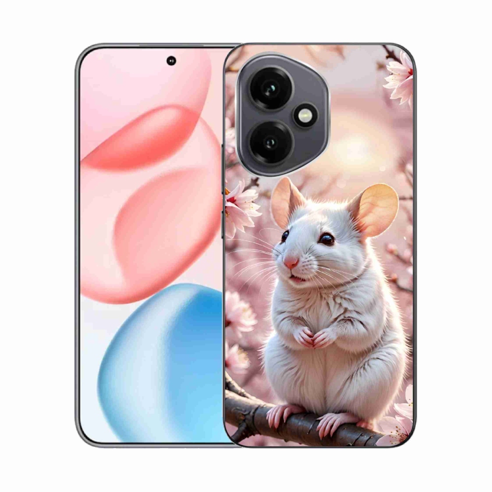 mmCase gél tok az Honor 400-hoz – fehér egér egy ágon