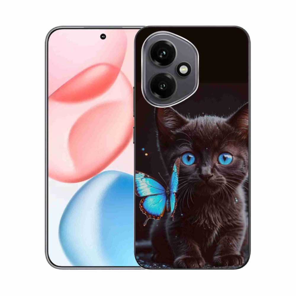 Zselés borító mmCase a Honor 400-hoz - fekete cica 3