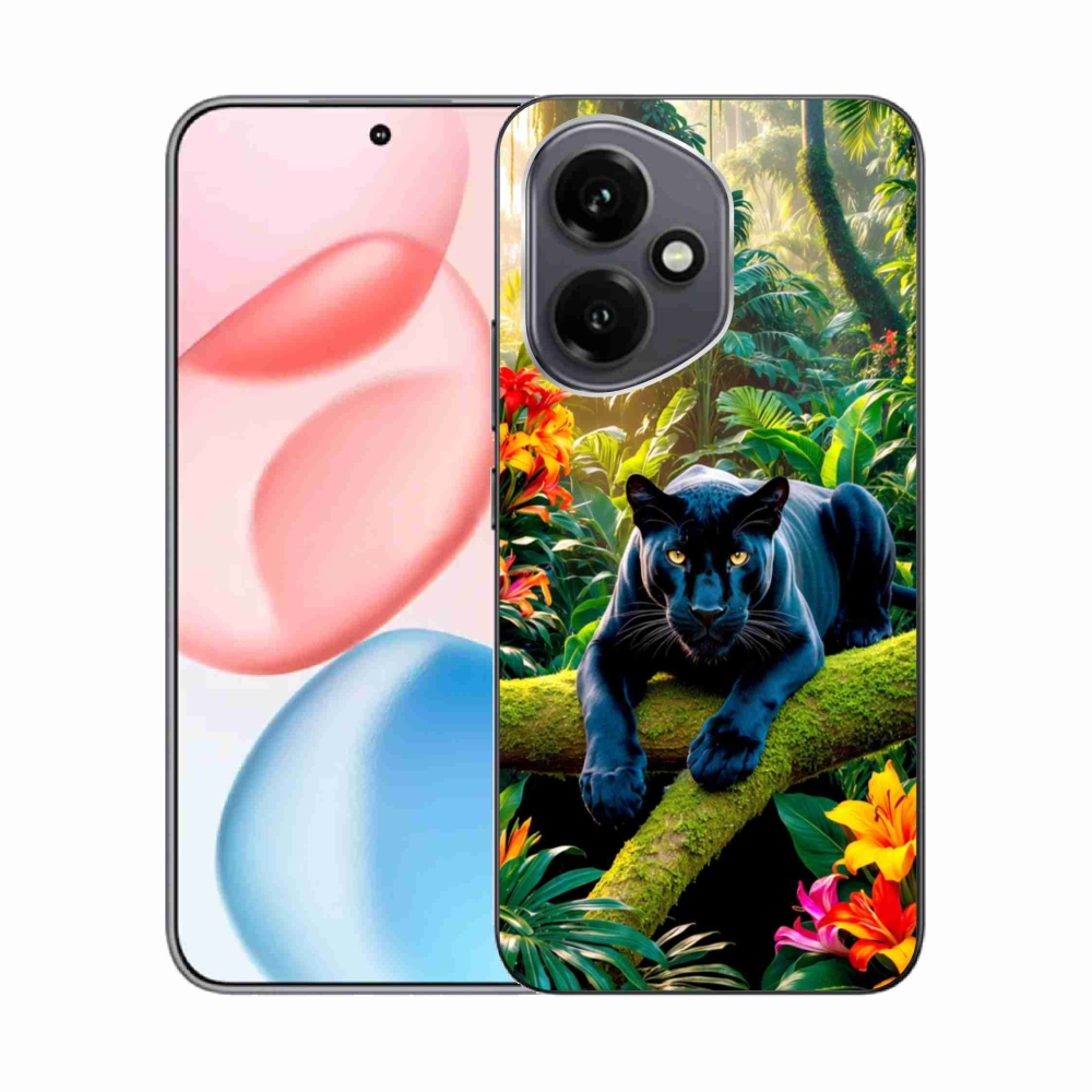 Gél borító mmCase a Honor 400-hoz - fekete párduc a dzsungelben