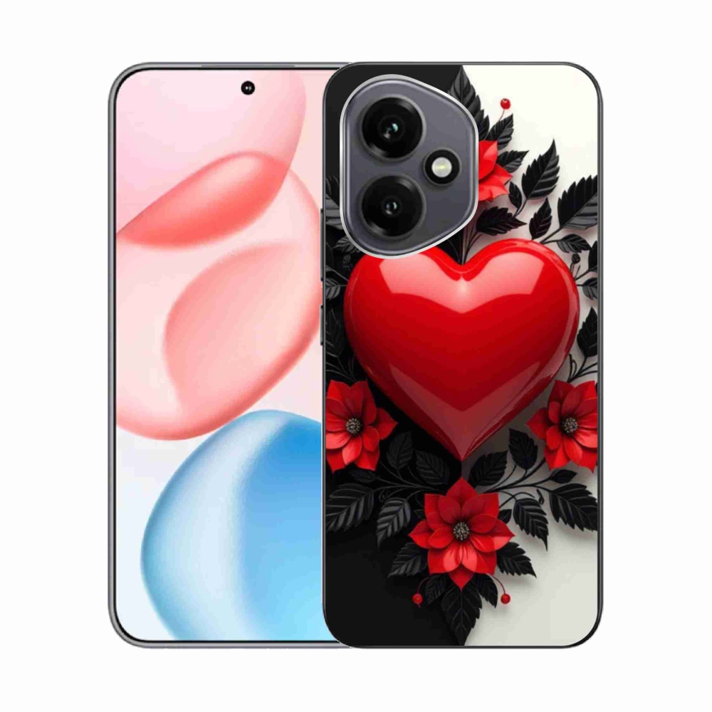 Zselés borító mmCase a Honor 400-hoz - piros szív