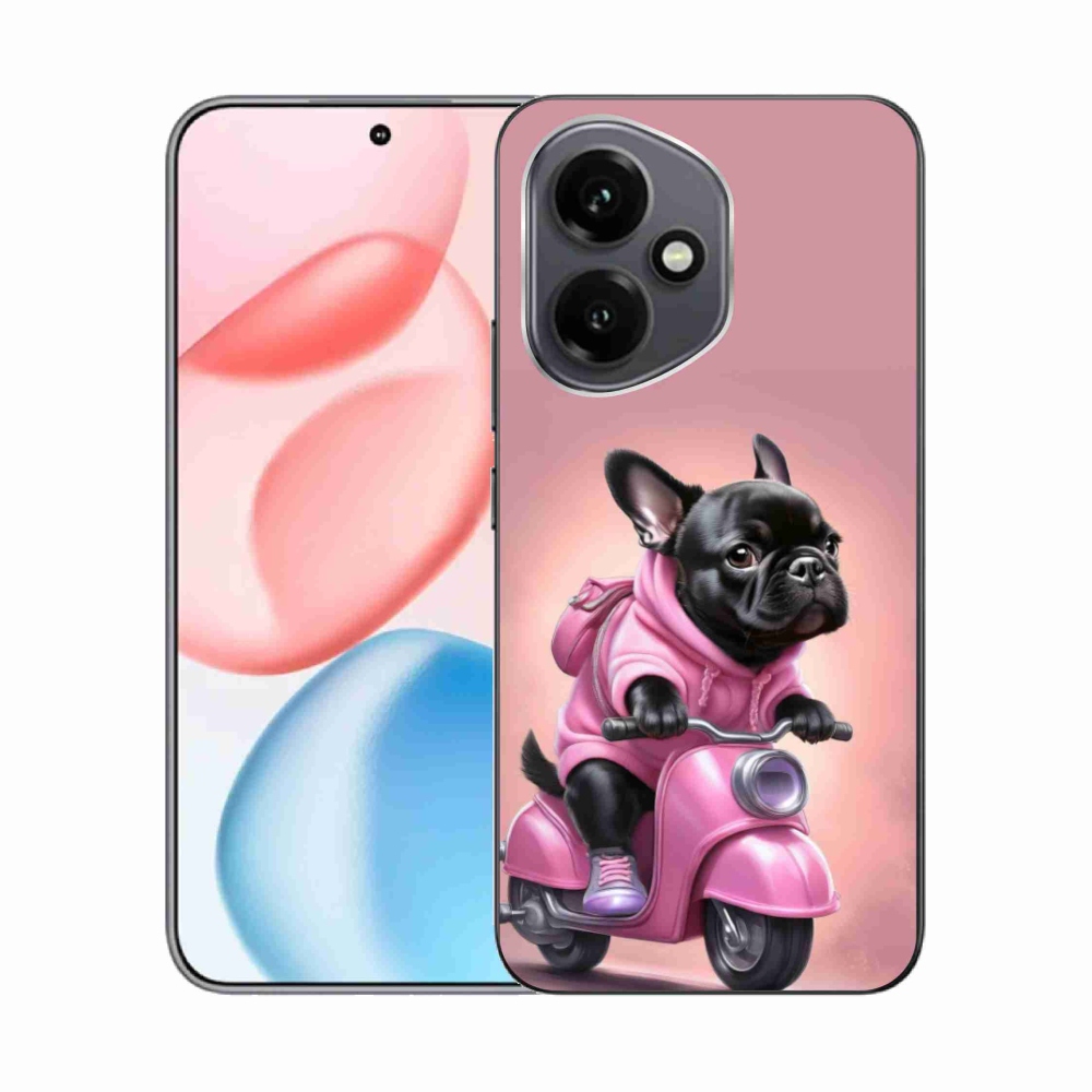Gél borítás mmCase a Honor 400-hoz - Francia bulldog egy robogón