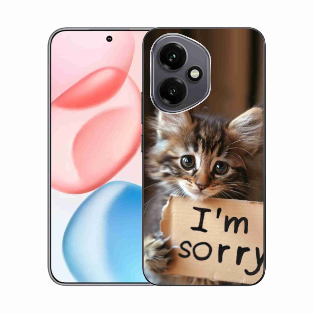 Zselés borítás mmCase a Honor 400-hoz - macska bocsánatkérése