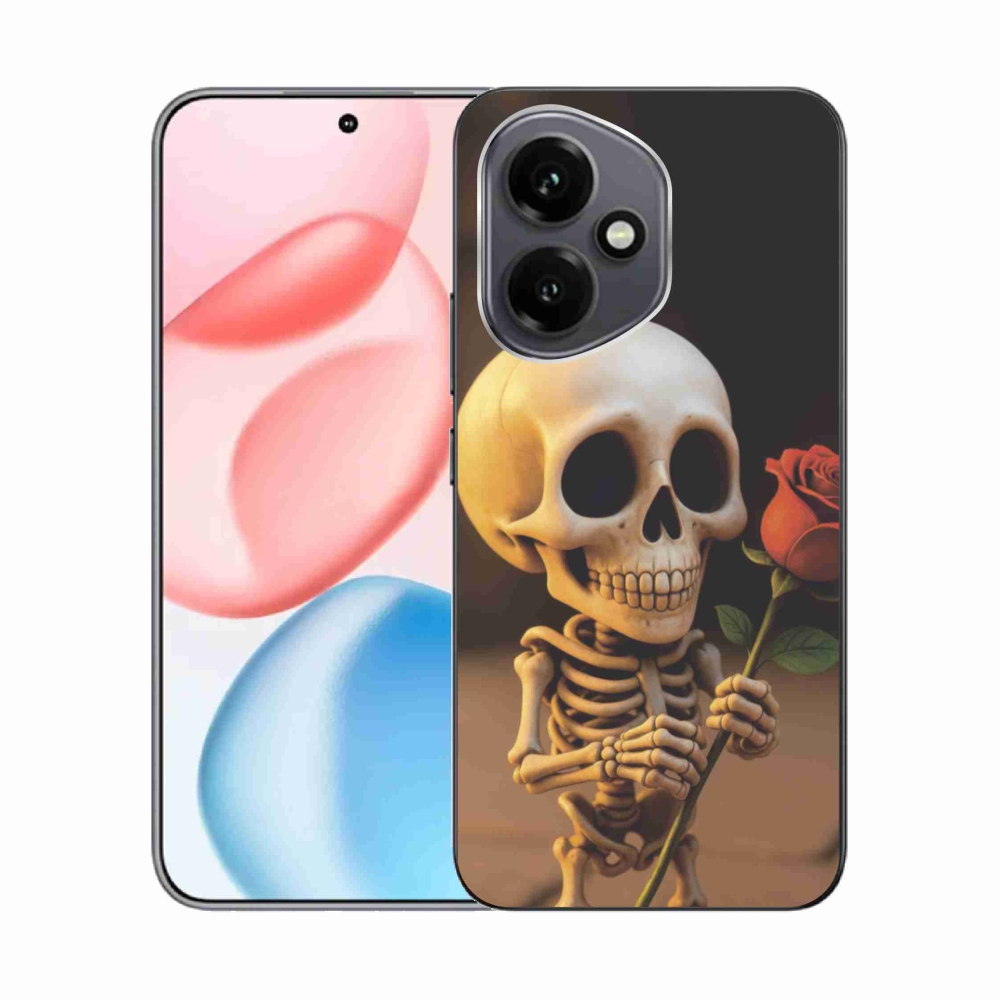 Gél borítás mmCase a Honor 400-hoz - csontváz rózsával