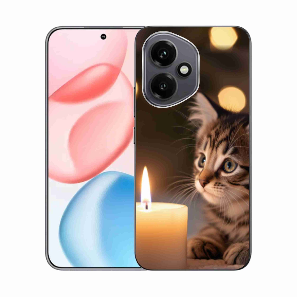 Zselés borítás mmCase a Honor 400-hoz - cica és gyertya