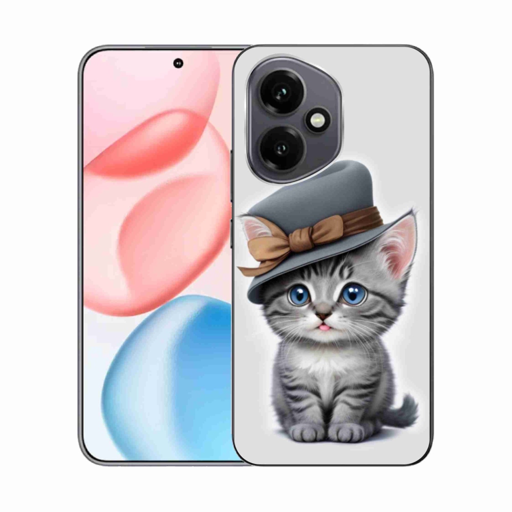 Zselés borító mmCase a Honor 400-hoz - cica sapkával