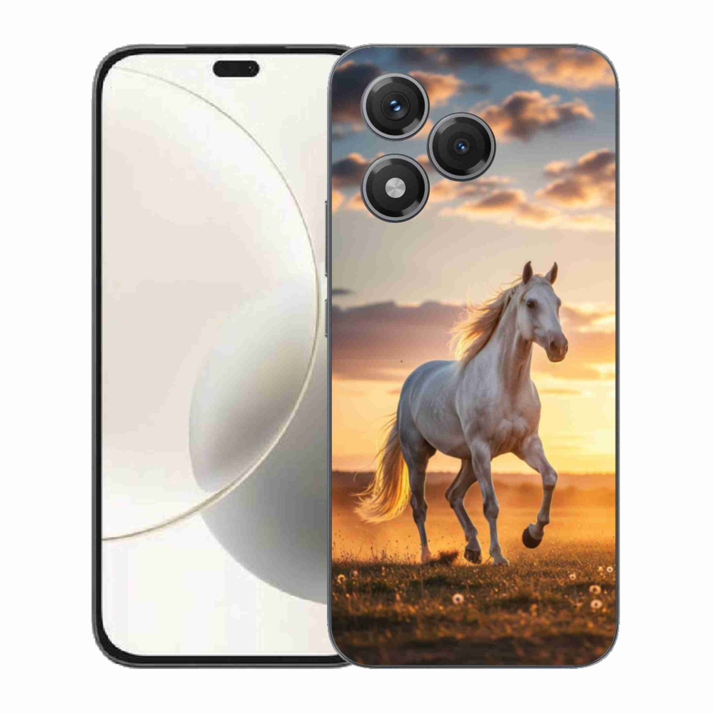 Zselés borítás mmCase a Honor 400 Lite-hoz - futó fehér ló 2