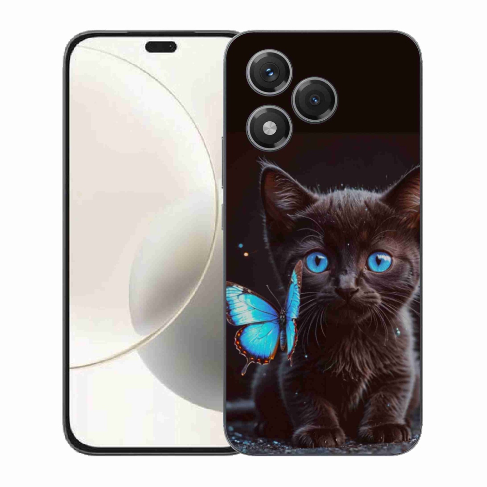 Zselés borítás mmCase a Honor 400 Lite-hoz - fekete cica 3