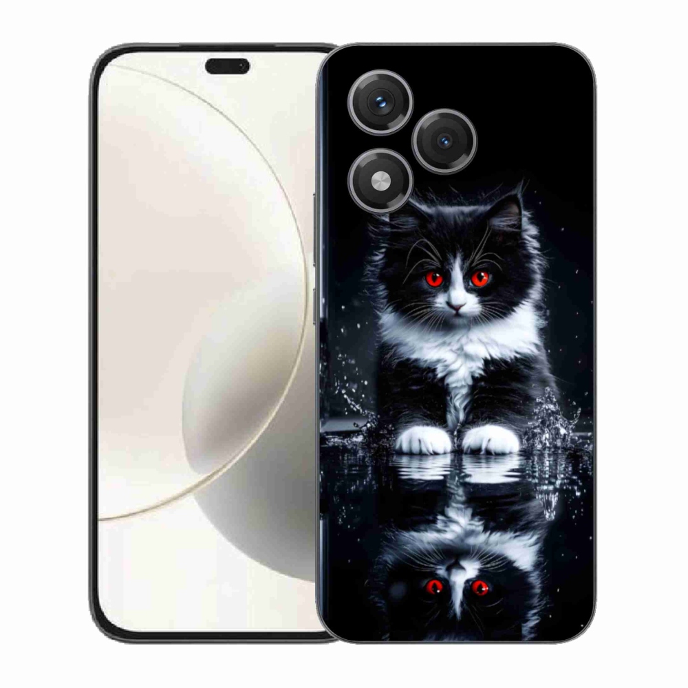 Zselés borítás mmCase a Honor 400 Lite készülékhez - fekete-fehér cica