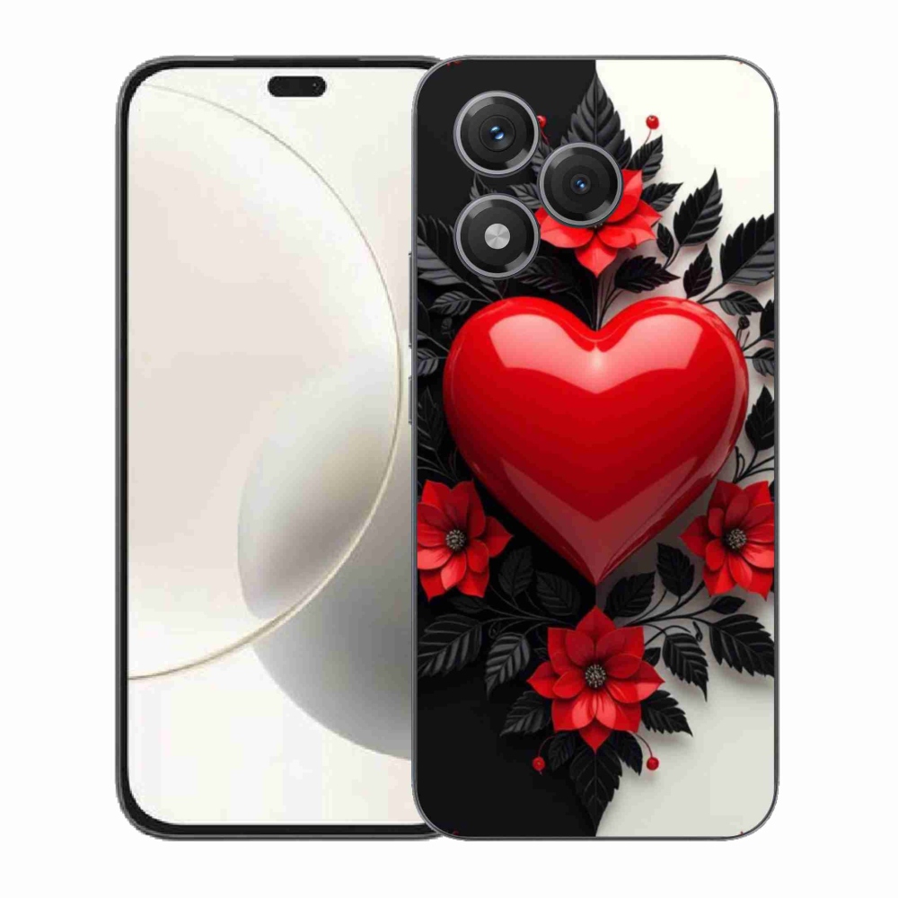 Zselés borítás mmCase a Honor 400 Lite-hoz - piros szív