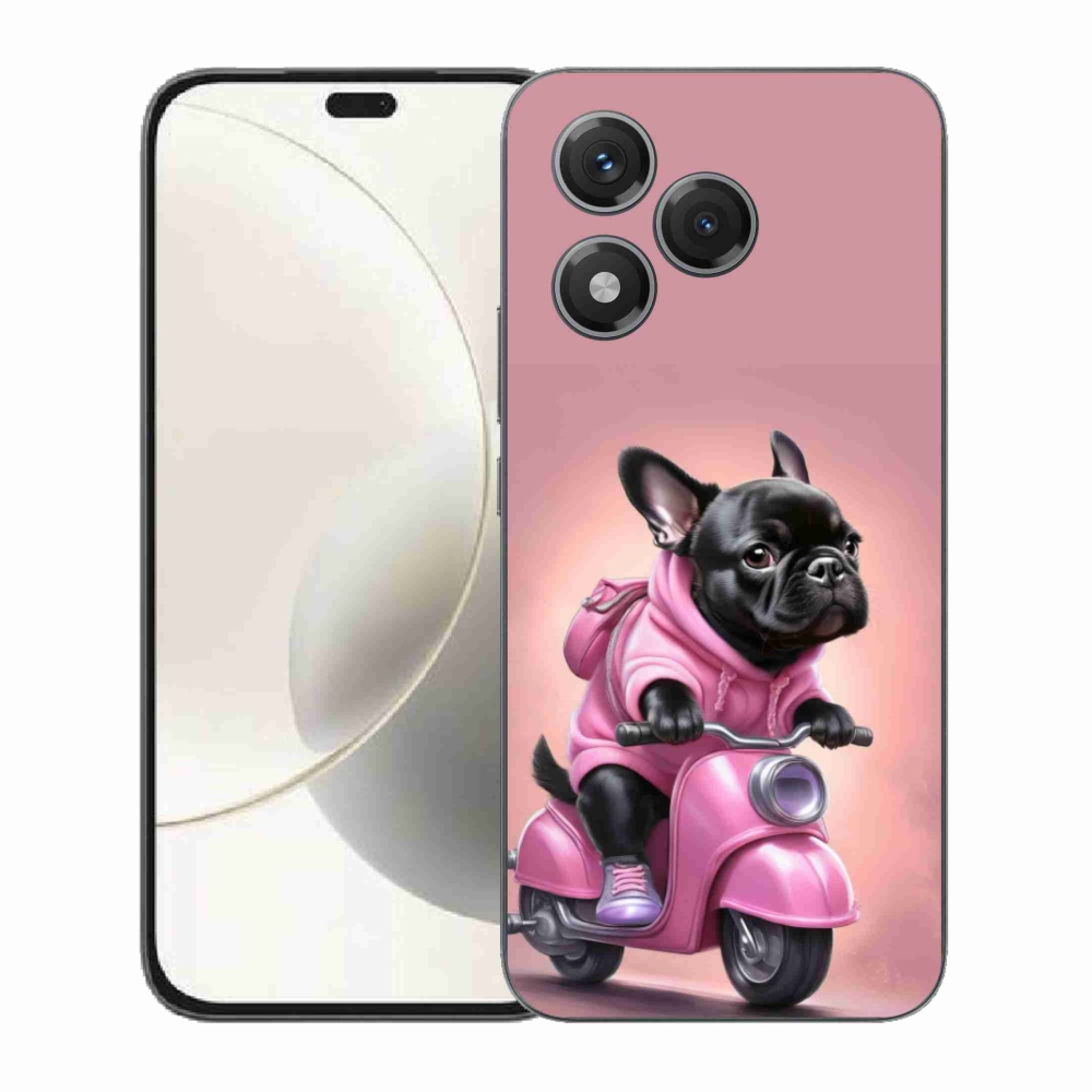 Zselés borítás mmCase a Honor 400 Lite-hoz - Francia bulldog egy robogón