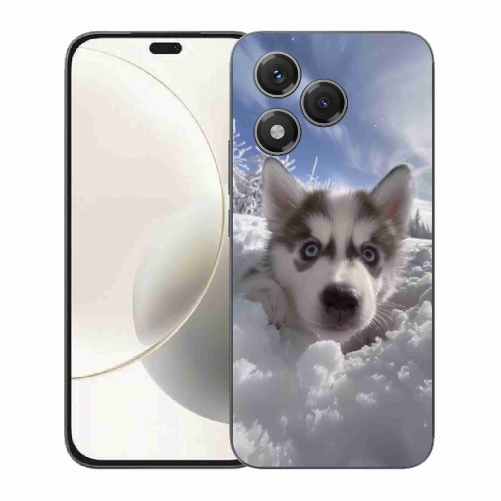Zselés borítás mmCase a Honor 400 Lite-hoz - husky a hóban