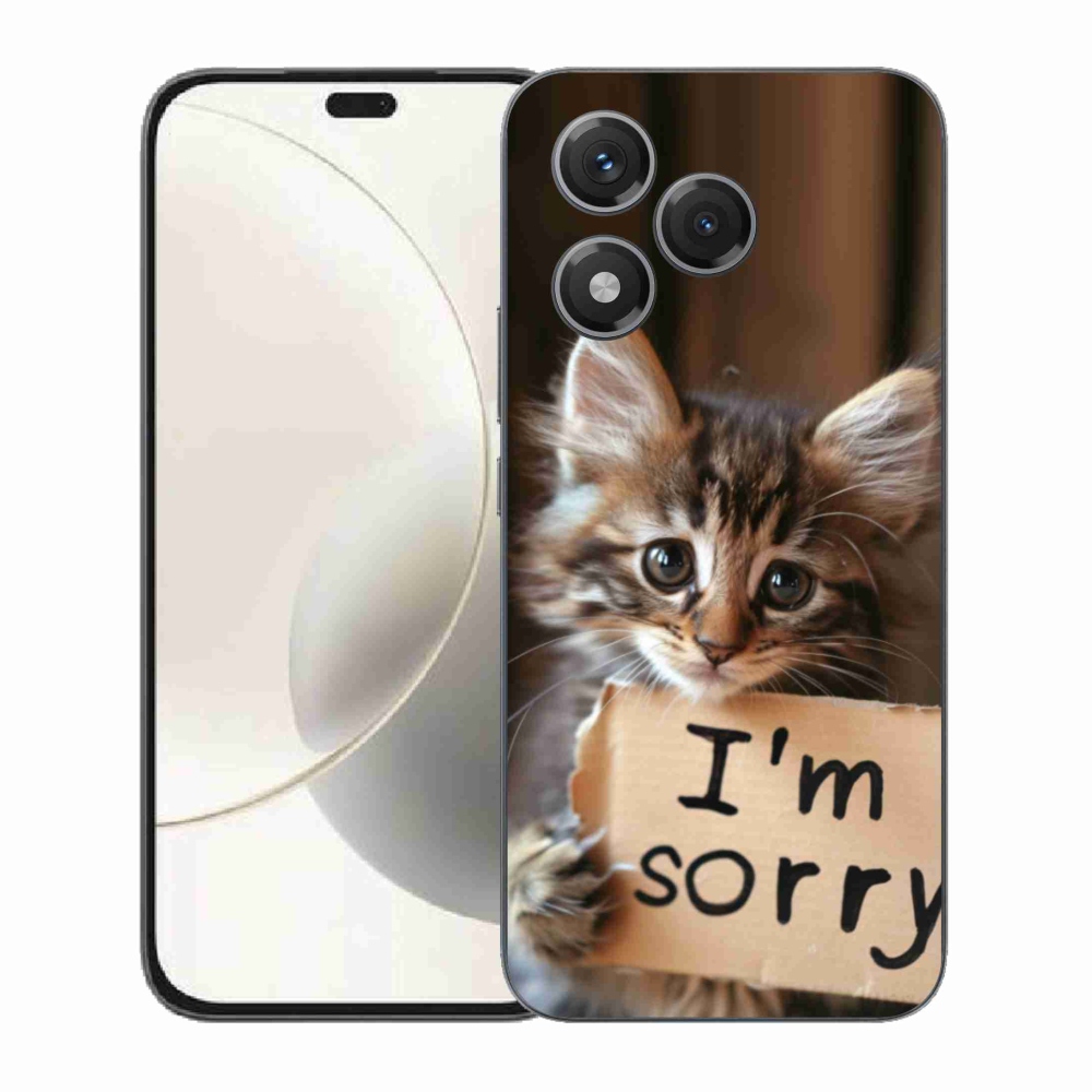 Zselés borítás mmCase a Honor 400 Lite-hoz - macska bocsánatkérése