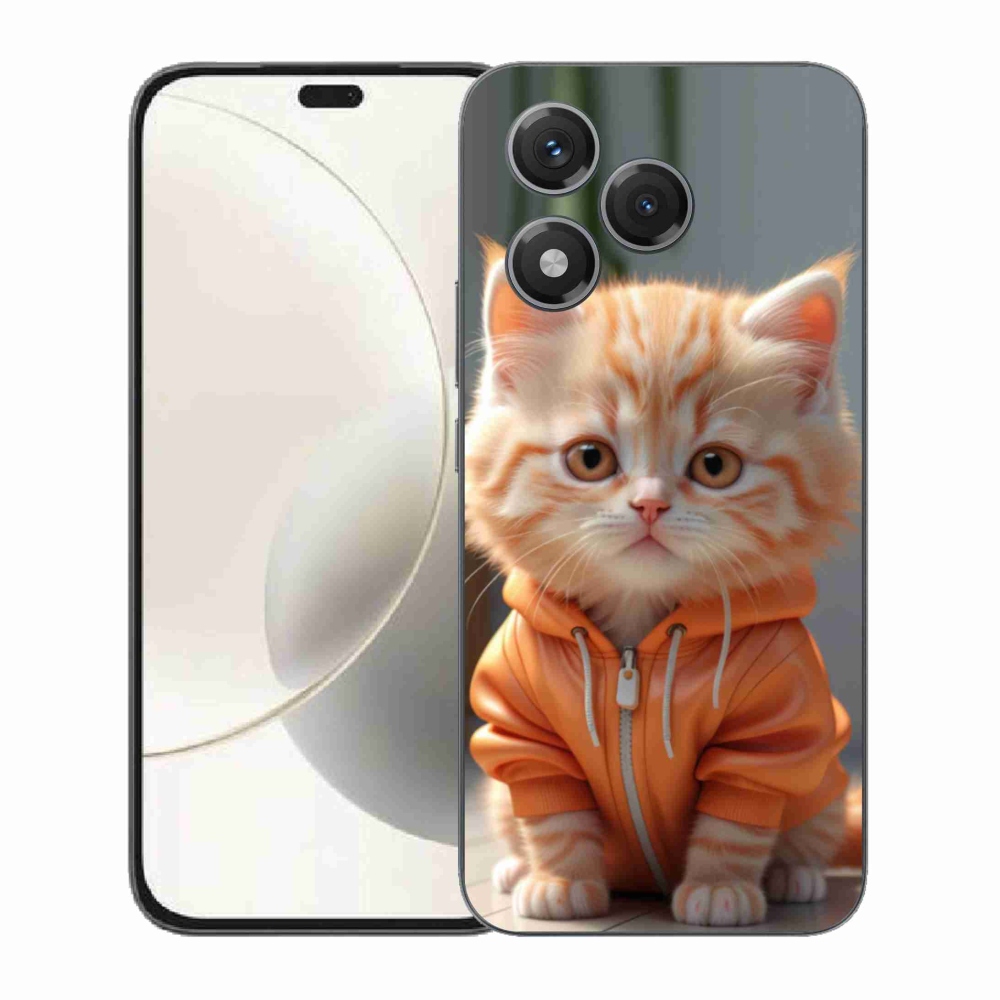 Zselés borítás mmCase a Honor 400 Lite-hoz - cica egy melegítőben