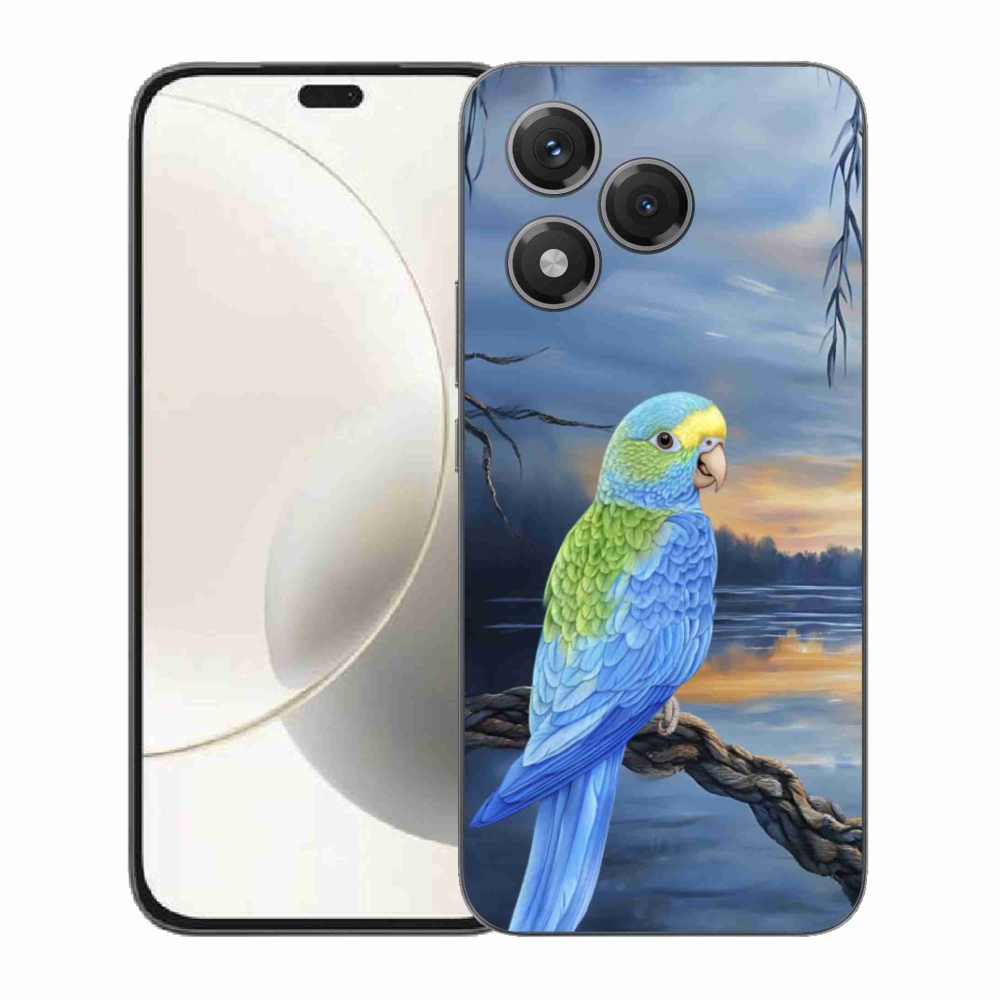 Zselés borítás mmCase a Honor 400 Lite készülékhez - kék papagáj