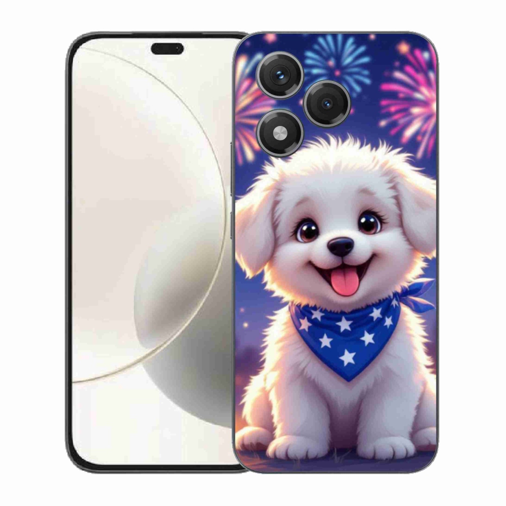 Zselés borítás mmCase a Honor 400 Lite-hoz - ünnepi kiskutya