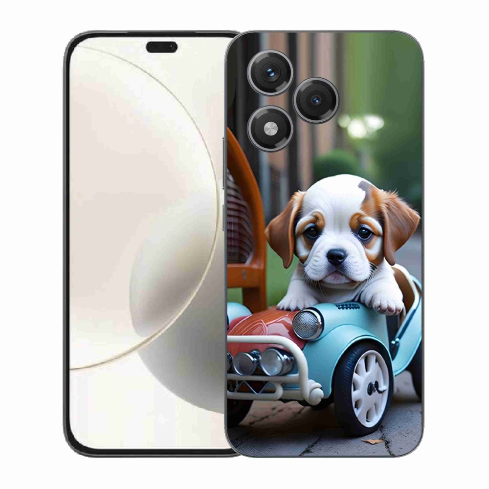 mmCase géltok az Honor 400 Lite-hoz – kiskutya retro autóban