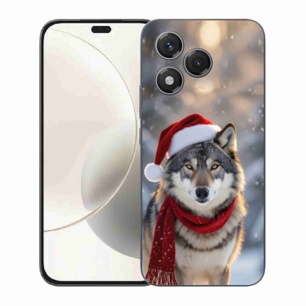 Zselés borítás mmCase a Honor 400 Lite-hoz - Karácsonyi farkas