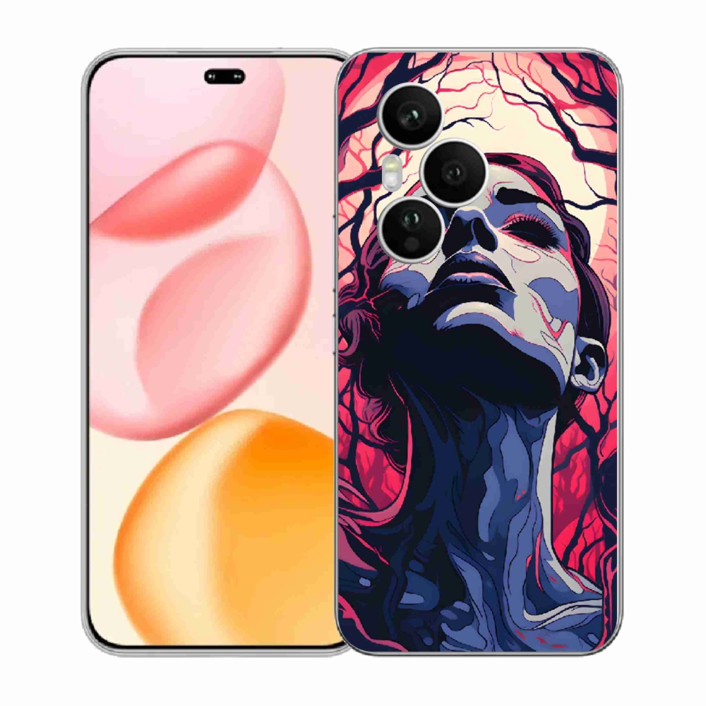 Zselés borítás mmCase a Honor 400 Pro-hoz - absztrakt arc