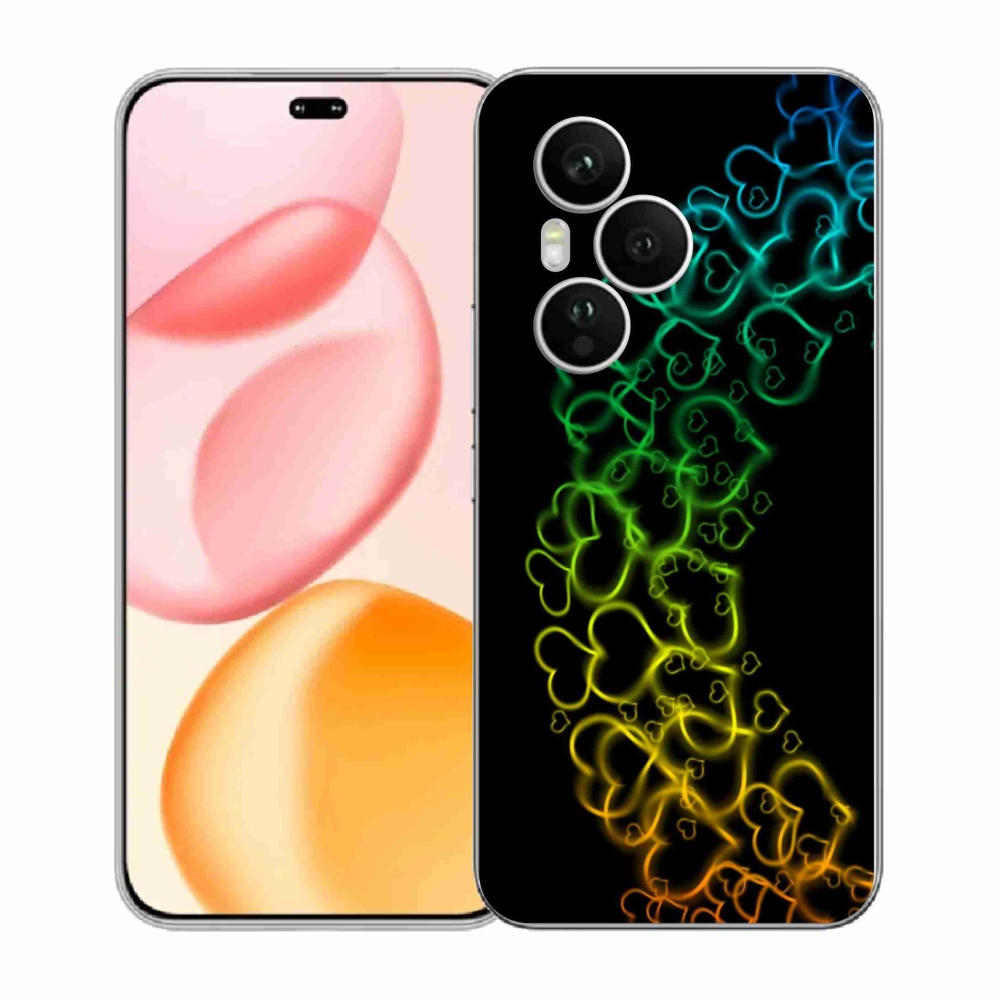 Zselés borítás mmCase a Honor 400 Pro-hoz - színes szívek