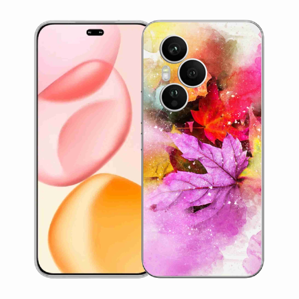 Zselés borító mmCase a Honor 400 Pro-hoz - színes levelek