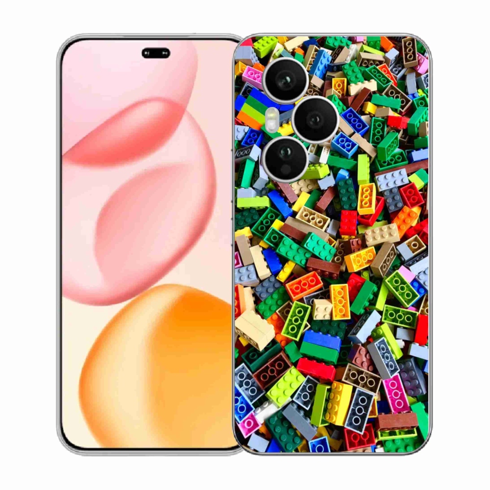 Zselés borítás mmCase a Honor 400 Pro számára - színes építőelemek