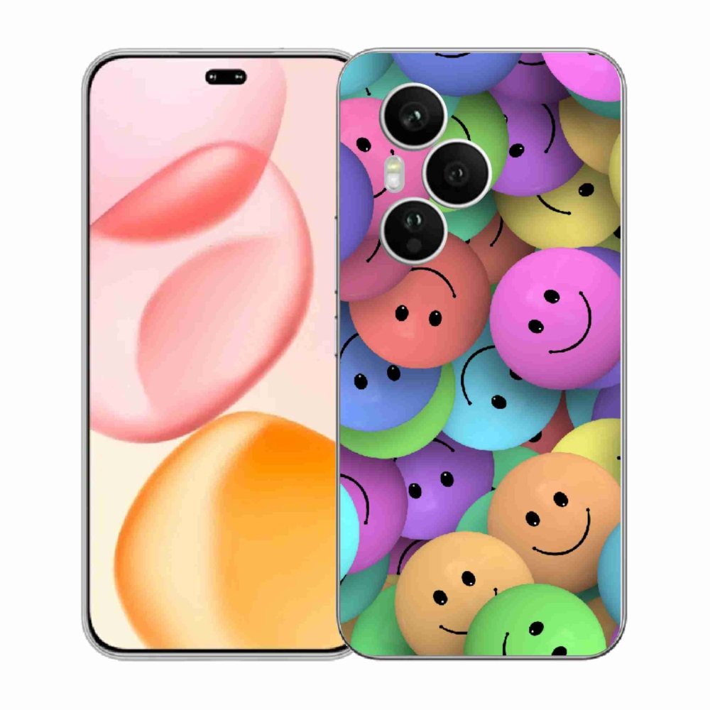 Zselés borítás mmCase a Honor 400 Pro-hoz - színes smiley-k