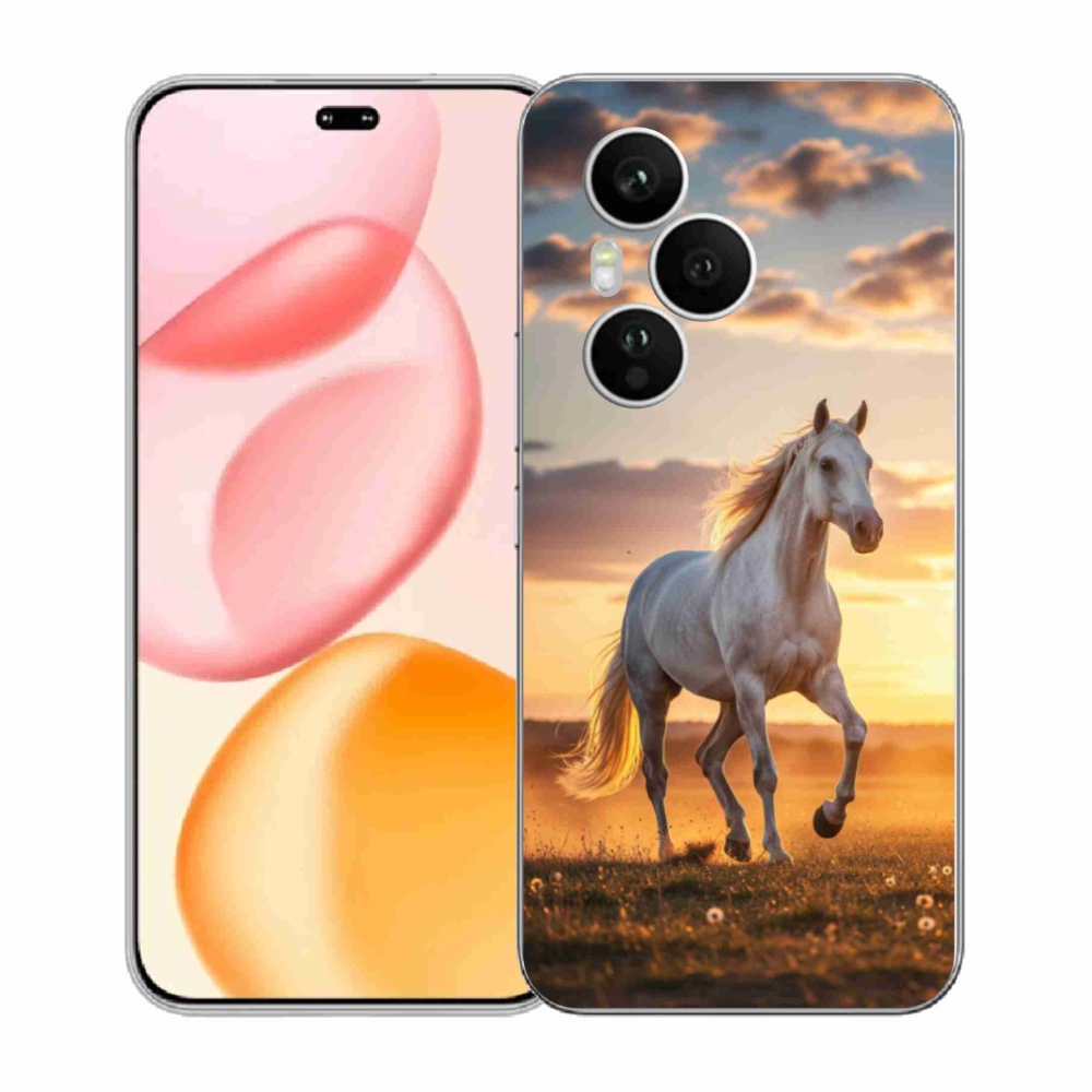 Zselés borítás mmCase a Honor 400 Pro-hoz - futó fehér ló 2