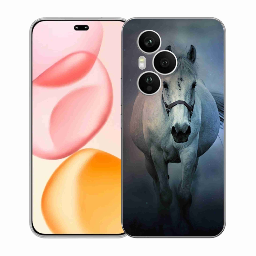 Zselés borítás mmCase a Honor 400 Pro-hoz - futó fehér ló