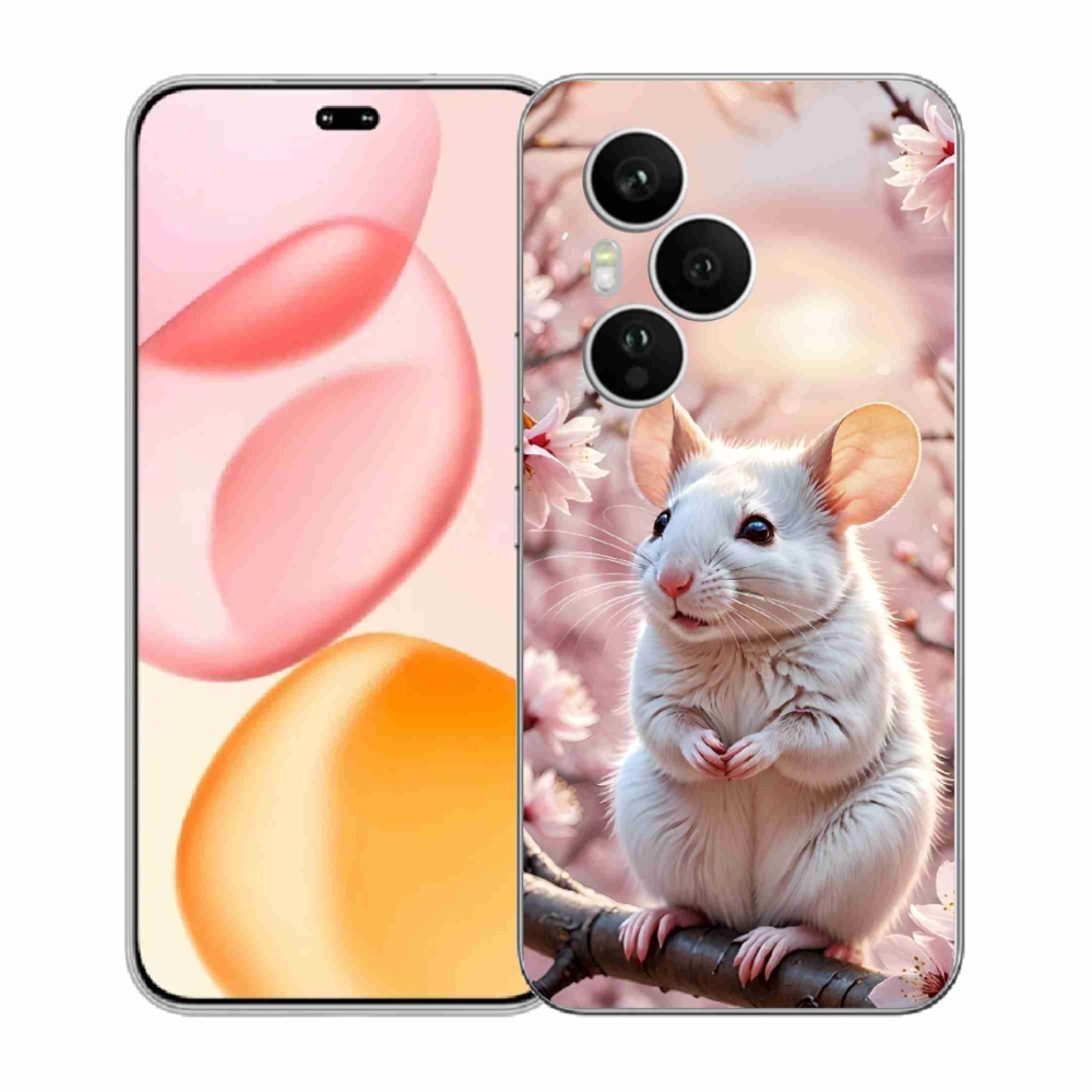 mmCase géltok az Honor 400 Pro-hoz – fehér egér egy ágon