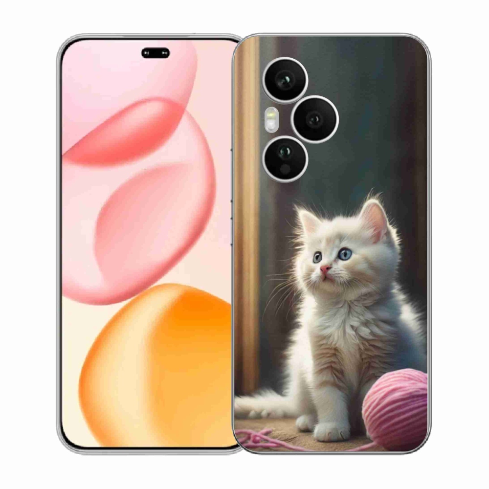 Zselés borítás mmCase a Honor 400 Pro-hoz - fehér cica 2