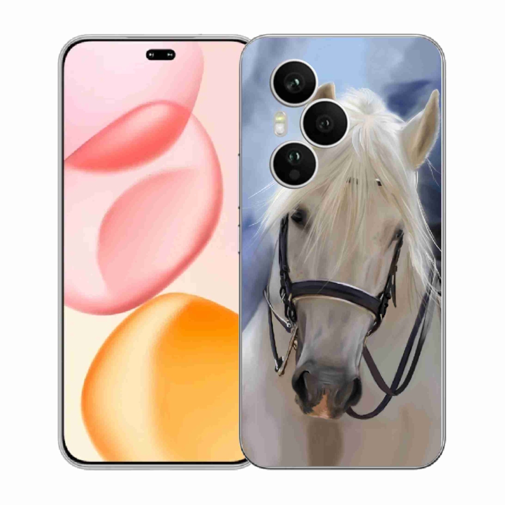 Zselés borítás mmCase a Honor 400 Pro-hoz - fehér ló
